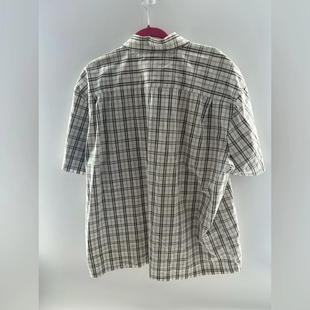 Levi's Men's Casual Plaid Shirt in Green‎ and White Size XL